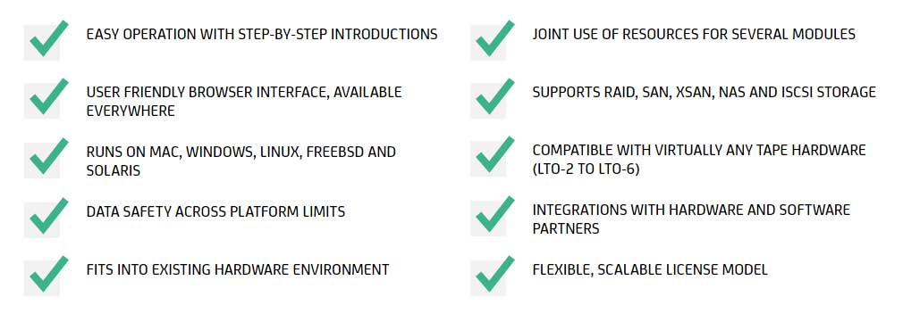 Archiware Bullet Points