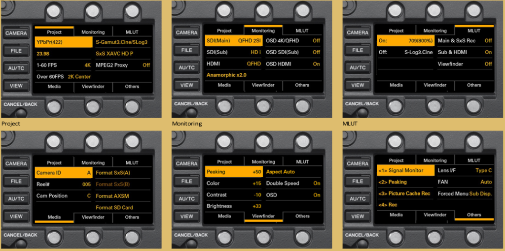 F55 Firmware Settings