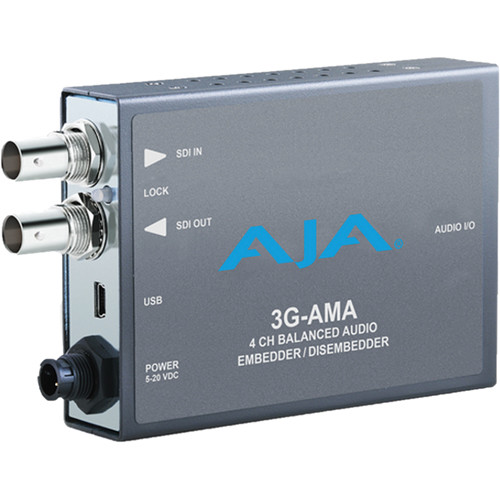 AJA 3G-AMA 3G-SDI 4-Channel Analog Audio Embedder/Disembedder Mini-Converte