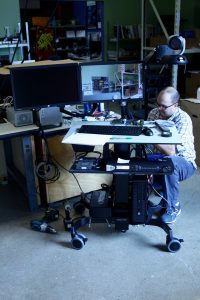 Jeremy Hauer Working on Century College Cart at Z Systems