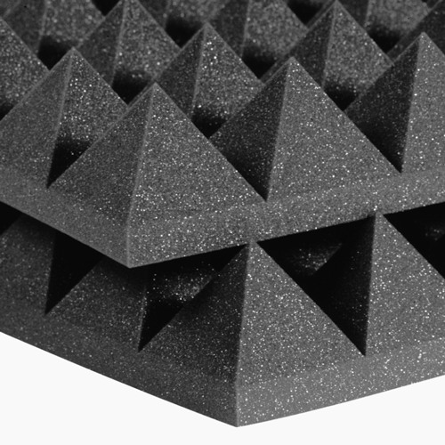 Auralex 4" Studiofoam Pyramid-24 (Charcoal Grey) - 24" x 48" x 4" Acoustic Absorption/Diffusion Panel - 6 Pieces