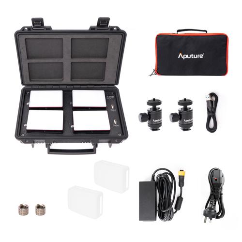 Aputure MC 4-Light Travel Kit with Charging Case