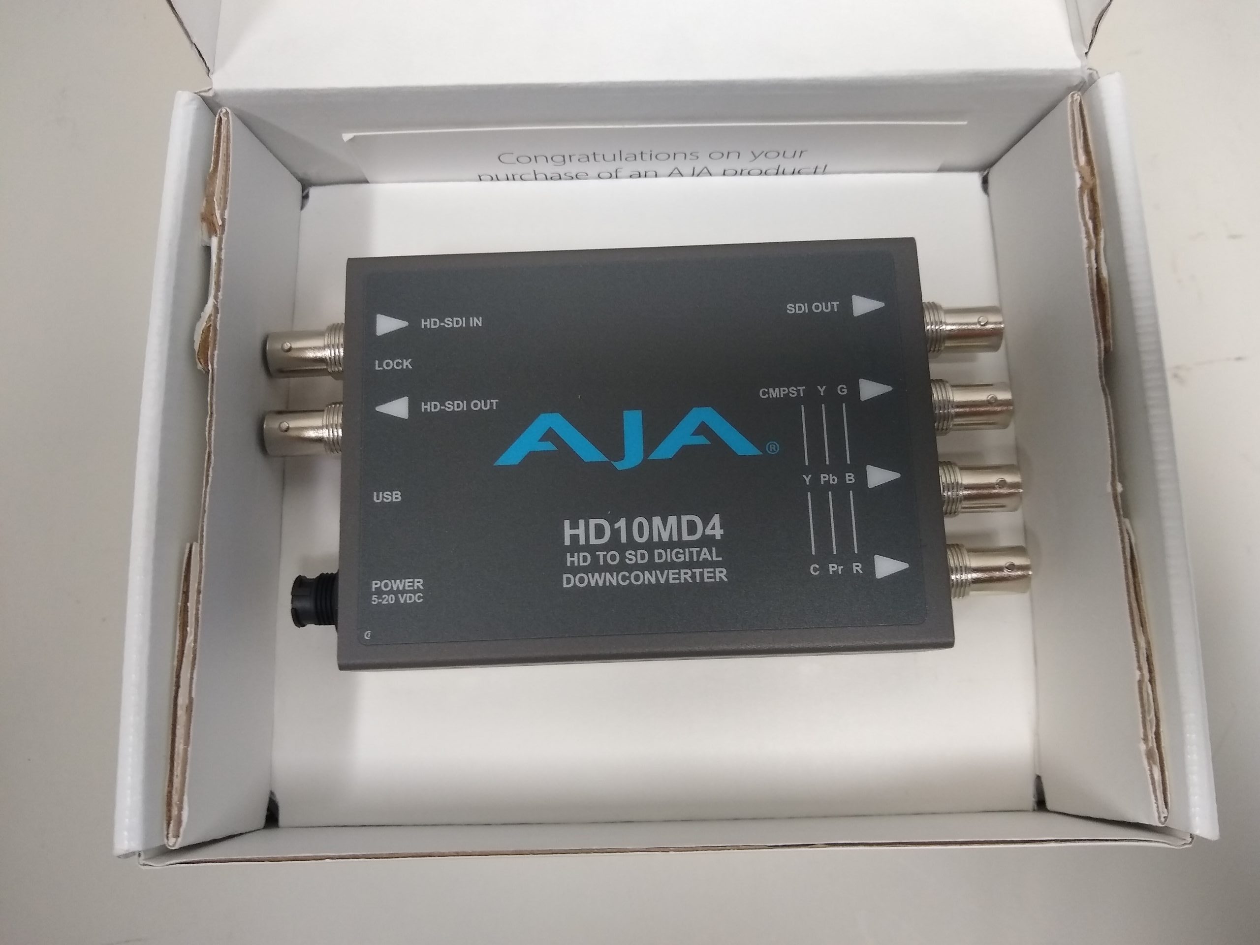 AJA HD-SDI to SD-SDI Digital and Analog Down-Converter - OPEN BOX