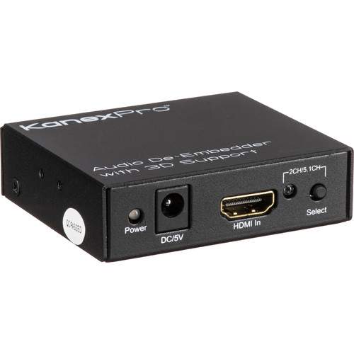 KanexPro Audio De-Embedder with HDMI Video Output