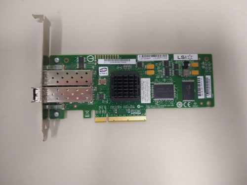 LSI Dual Port 4Gb/s Fiber Channel Controller PCIe Card - 1 SFP - USED